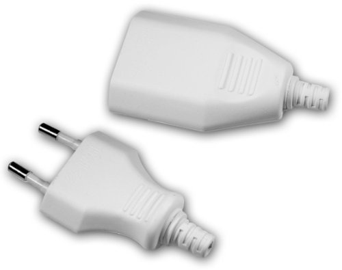 Set Europa-Kupplung & Stecker, weiß, 250V/2,5A