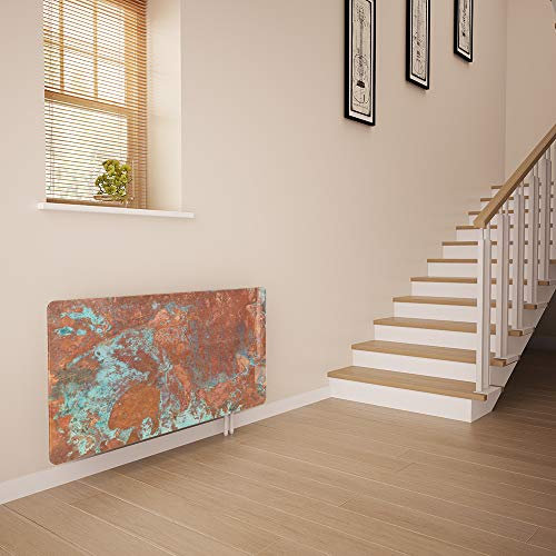Glass Radiator Cover Printed - Aged Copper - Made by Premier Range in 620mm Wide x 640mm High
