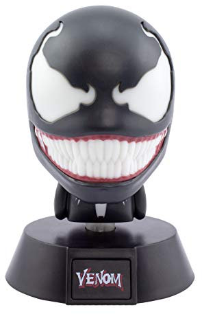Mini lampada da comodino Marvel, Venom Icon Light, 10 cm Nero