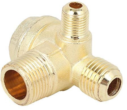 Rückschlagventil des Kompressors, 550W Luftkompressor Rückschlagventil Ersatzteile 16 x 14 x 10 mm,Dual Way Prevent Medium Rückfluss Rohr mit hoher Härte