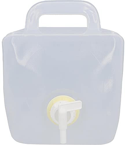 cartrend 10733 Bidón de Agua Plegable de 10 litros, depósito de Agua Potable, depósito de Agua con Grifo para Senderismo, Camping, pícnic, Viajes