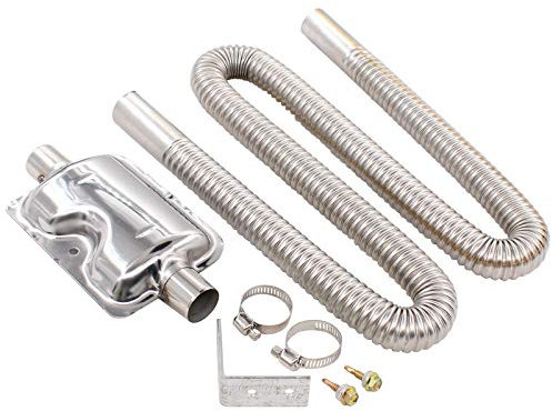 120cm Edelstahl Abgasschlauch Schalldämpfer Heizungsset Filter Zubehör Auspuffrohr