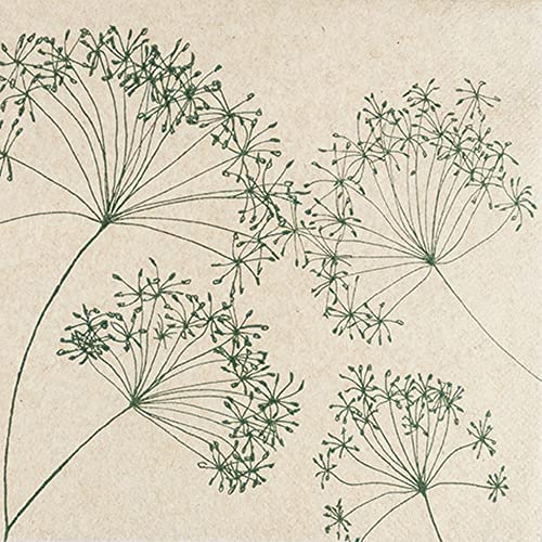 20 Servietten Eco Line nachhaltig aus 100% Recycling-Papier Sanfte Natur | Blumen | Gr?ser | Frühling | Sommer | Tischdeko 33x33cm
