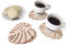 nagu® Set mit 6 Untersetzern aus Holz, hitzebeständig, sehr dekorativ, EIN schönes Geschenk für Familien oder Zuhause (Monstera)