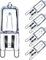 Comyan G9 Halogenlampen 230V 28W (29W) 2800K Warmweiß, G9 Halogen Leuchtmittel Dimmbar for Wandlampe, Leuchter, Stehlampe, 5 Stück