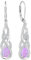 FJ Rose Pink Opal Hängend Ohrringe 925 Sterling Silber Tropfen Hängend Ohrringe Schmuck Geschenke für Damen Frauen Mutter Freundin Mama
