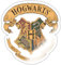 Spreadshirt Harry Potter Hogwarts Wappen Sticker, max. 10x10 cm, 10 x 10 cm, Weiß glänzend
