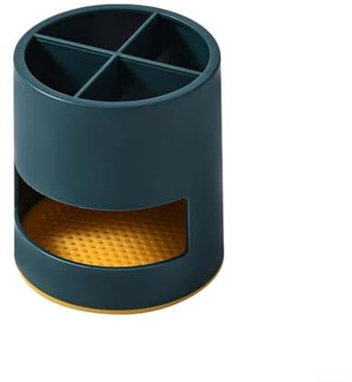 Yuanpgky Support de brosse à dents ventilé et anti-moisissure, petit pot de brosse à dents robuste pour un rangement facile de la salle de bain, organiseur de rangement en plastique (bleu)
