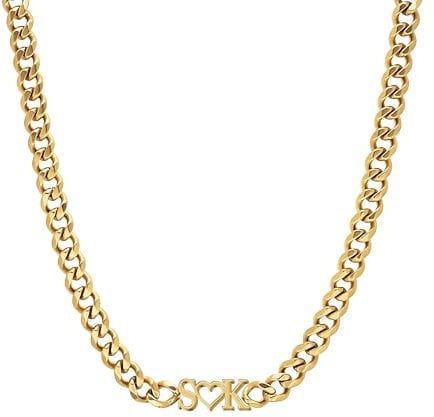 UMAGICBOX Personalised Initial Choker Necklace | 18K Plated Dainty Letter Pendant | Adjustable Waterproof Chain 14-16 | Elegant Women's Jewellery for Daily Wear & Special Occasions (Gold)