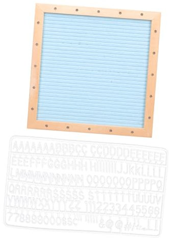 DIYEAH Tableau Daffichage Lumineux À Led Panneau À Lettres En Feutre Lettres En Bois Autocollantes Support Daffichage De Messages Décoratifs