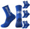 EEPLUYTY Fußball-Sportsocken,Grip Socken Fussball, Grip-Socken Rutschfest, Sportsocken Fußball Basketball Laufen (DE/NL/SE/PL, Numerisch, 39, 46, Regular, Regular, 3, Blau)