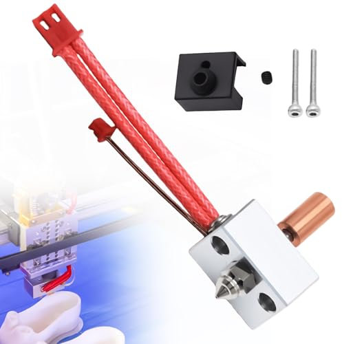 BAIFULAI Ender 3 S1 Sprite Extruder Hotend Heater Block Kit, 300℃ Titanium Heatbreak Upgrades High Temperature Plated Copper Nozzle für Ender 3 S CR-10 Smart Pro Sermoon V1 Sermoon V1 Pro 3d-Drucker