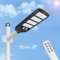 Aigostar - 200W Lampione Solare da Esterno con Sensore di Movimento, Telecomando, Impermeabile IP65, 2000LM Luce Fredda 6500K, Lampioni Solari LED per Giardino, Cortile, Strada (Non Include il Palo)