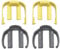 4 Pezzi Rondella Clip a C per Idropulitrice per Karcher K2 K3 K4 K5 K6 K7, Connettore Rapido per Pistola Idropulitrice 5.037-333.0, Rondella Accessori di Ricambio per Lavatrice Auto Elettrica
