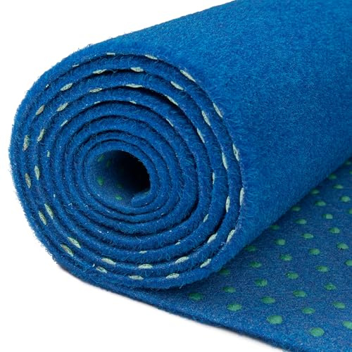 TAPISO Magic Forest Rasenteppich Kunstrasen Blau Balkon Terrasse Garten Outdoor Indoor Meterware Kunststoffrasen Teppich Echtrasenoptik Wetterfest 200 x 300 cm