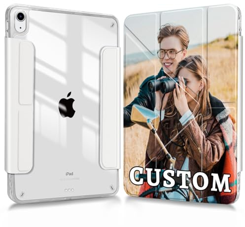 Custom Photo Leather Case Compatible with iPad Air M2 11 inch 2024 Model Code:A2902/A2903/A2904 iPad Customized Picture Personalized Image Trifold Stand Auto Wake/Sleep Cover Shell