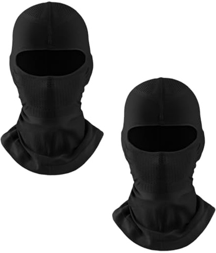 Zyiphor 2 Stück Sturmhaube Motorrad Winter Schwarz Sturmhaube Fahrrad Atmungsaktiv Motorrad Maske für Skifahren Radfahren Roller Klettern Angeln - Herren und Damen