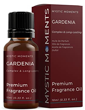 Mystic Moments | Gardenia Fragrance Oil | 10ml | Gardenia notes create a creamy white floral scent for candles, soaps, wax melts and diffusers.