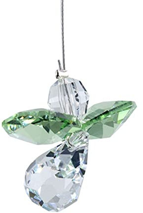 Swarovski Schutzengel-Anhänger aus Kristall, Geburtsstein, Sonnenfänger, Kristall, AUGUST - PERIDOT