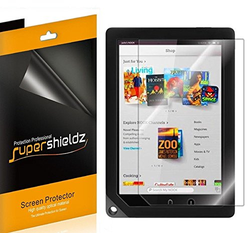 Supershieldz - Pellicola protettiva trasparente ad alta definizione per tablet Barnes & Noble Nook HD+ da 9 pollici + ricambio a vita
