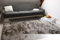floor factory Exklusiver Hochflor Shaggy Teppich Satin Silber/grau 120x170 cm - edler, seidig glänzender Teppich