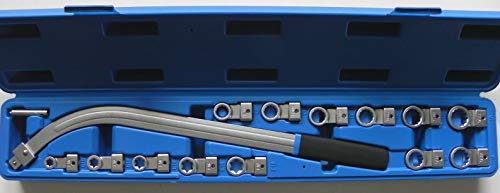 Spannrollenschlüssel Spann-Schlüssel Satz Set Kfz Vielzahn Zoll Torx E-Profil Zahnriemen Keilriemen Rippenriemen Schlüssel Spannrollen Schlüssel Spannschlüssel Werkzeug für VW AUDI Gegenhalter Torx u. 12kant