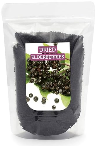 HerbaNordPol Holunderbeeren getrocknet 1kg PREMIUM, Fructus Sambuci