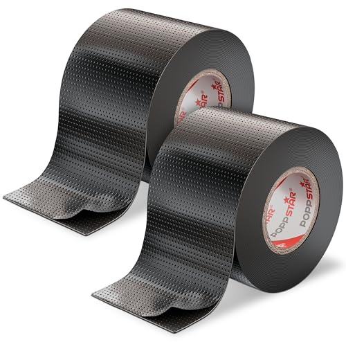 POPPSTAR ruban isolant auto-amalgamant universel, 5m x 50mm x 0,76mm, noir, lot de 2 rouleaux