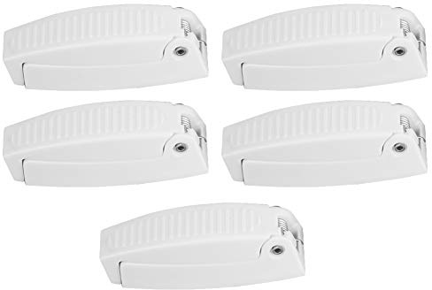 Retenue de Porte Camping Car,Akozon 5 pièces Blanc ABS maintien porte camping-car pilote pour Bagages de Voyage de Camping-car en Camping car