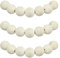 MJDCB Perlen zum Auffädeln 8mm 45 stück Diffusor für ätherische Öle Weiße Lava Halbedelsteine Perlen mit Loch Natürliche Lose Runde Steinperlen für Herstellung Schmuck Armbänder Halsketten