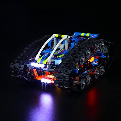 LocoLee Led Licht Set Kompatibel mit Lego Transformationsfahrzeug, Dekorations Led Beleuchtungs Set Compatible with Lego 42140 Technic Offroad Auto - Nur Lichter-Set, Kein Modell (Standard Version)