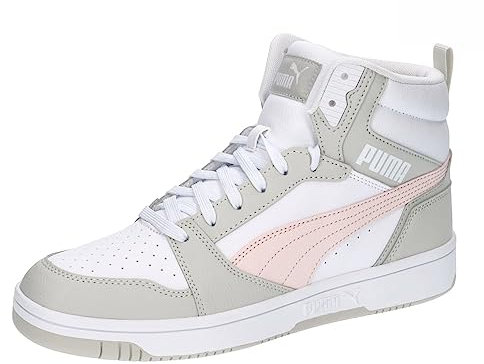 PUMA Unisex Rebound V6 Turnschuhe, Puma White Frosty Pink Sedate Gray, 39 EU
