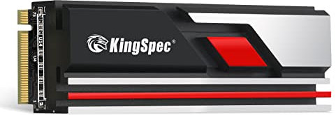 KingSpec SSD M.2 NVMe de 1 TB, PCIe 4.0 Gen4, Velocidades R/W de Hasta 7400/6500 MB/s, Para Juegos, Unidad Interna de Estado Sólido 2280, 3D NAND Para Laptop y PS5