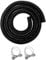 25mm (1) Corrugated Pond Pipe and Connector kit - Ideal to Join Two Water Tanks/Butts (1m +2 Clamps)
