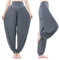 Cegerne Haremshose Damen Yoga Pilates Hosen Super Weich Stretch Leicht Pumphose Sommer, Dunkelgrau, M