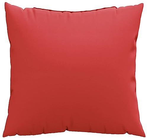 vidaXL Sofakissen 4 STK., Zierkissen Kissen für Couch Sofa, Dekokissen Wasserabweisend, Couchkissen Weiche Polsterung für Außen Innen, Rot Stoff