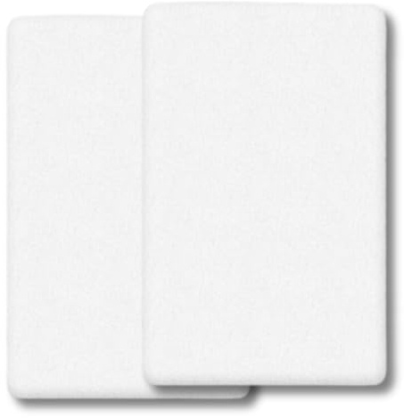 2 Pack Crib Waterproof Mattress Protector | Non-Noisy Super Absorbent | Soft and Non-Allergenic Mattress Protectors Covers (White, 90 x 50 cm)