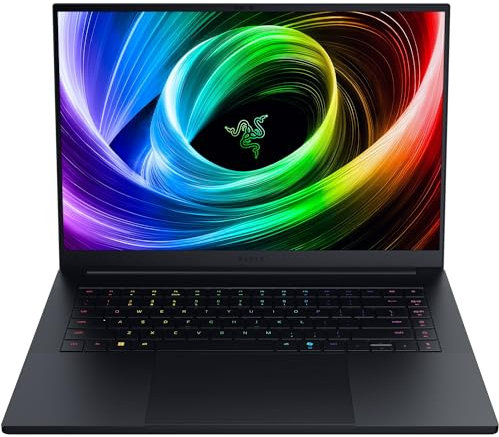 Razer Blade 16 (2025) - 16 inch AI Gaming Laptop - NVIDIA GeForce RTX 5060 - AMD Ryzen AI 9 365-16 QHD+ 240Hz OLED Display - 16GB LPDDR5X 8000 MHz - 1TB SSD - UK-Layout | Black