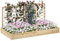 Outsunny Jardinière avec 3 Treillis modulable, lit surélevé de Jardin, jardinière extérieure, bac à Fleurs en Bois pour Balcon terrasse Patio, 222 x 114 x 109 cm, Effet Bois Naturel
