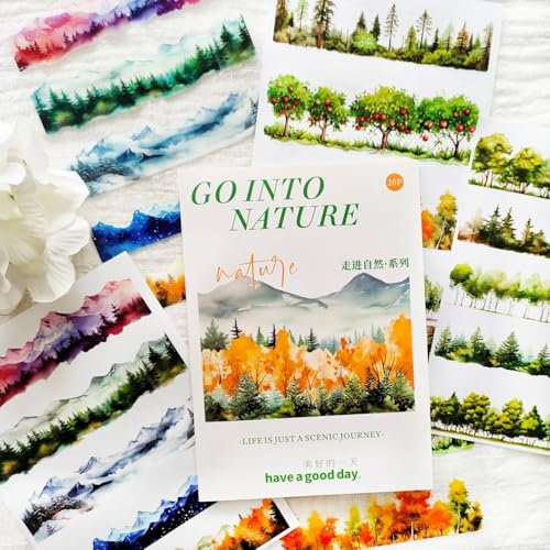 Scrapbook Journaling Zubehör,Scrapbooking Stickers aus der Kollektion Plants und Natur Für Bullet Journal Scrapbook Zubehör, Fotoalbum,Kalender,Scrapbooking,DIY Crafts,Painting(The Breath of Nature)