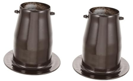 ifundom 2 Stück Entwässerungs-regenkette Regenkette Rinnenadapter Dekorativer Regenketten-abtropfständer Regenketten-ablaufadapter Regenrinne Coffee Aluminiumlegierung