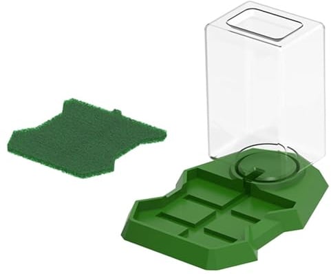 Colcolo Distributeur d'eau pour Reptiles, Bol de Nourriture et d'eau pour Tortues, Recharge, Distributeur de Nourriture, Bouteille pour Petits Animaux, Vert