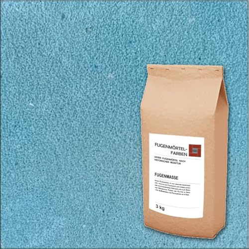 Fugenmörtel-Farben | 3kg | Einsetzbar für Fugen im Innen- und Außenbereich auf Wand- und Bodenflächen (Bergblau, 3kg)