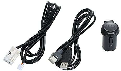 Adattatore AUX per auto, pannello interruttore USB, cavo stereo di ricambio per Peugeot 307 407 308 408 508 3008 RD43 RD45