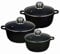 6PC Aluminium Non Stick Cooking PAN Saucepan Pot Set COOKWARE Casserole Stock