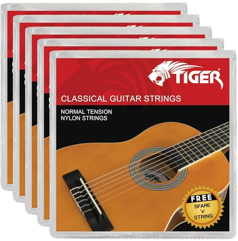 Tiger - Juego de cuerdas para guitarra clásica (5 unidades)