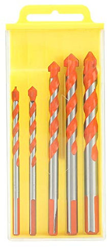 Bohrer Set 5 Stücke Dreieck Griff Legierung Multifunktionale Bohrer 6-12mm Klinge Durchmesser für Bohrmaschine, Tischbohrmaschine