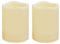 2 PCS 3 x4 Waterproof Outdoor Battery Operated Flameless LED Pillar Candles with Timer Flickering Plastic Resin Electric Decorative Light for Lantern Patio Garden Home Decor Party Wedding Decoration