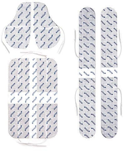 Nacken & Rücken Kombi-Set | Speziell geformte TENS-EMS Elektroden-Pads - perfekt für Nacken, oberen und unteren Rücken | Sehr gute Haft - und Leitfähigkeit | Medizinprodukte von axion