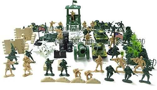 90 Stück Armee Soldaten Figuren Set, Mini Armee Figuren Spielzeug Kunststoff Militärfiguren, Armee Soldaten Militärfiguren Set für Kinder Jungen Weihnachtsgechenk